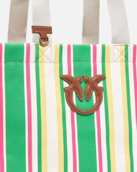 Borsa Shopper A Spalla Misura Maxi di Pinko in White