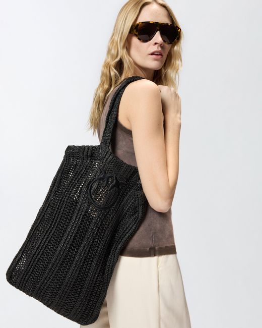 Pinko Black Easy Tote Bag Medium Shopper