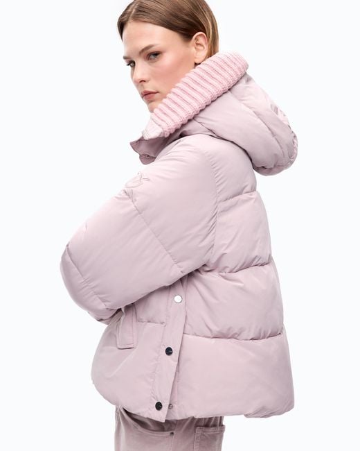 Pinko Pink Flared Pea Coat