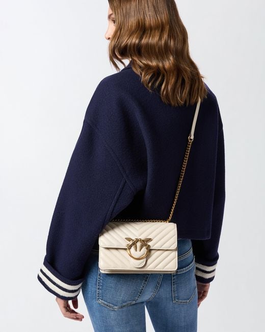 Pinko Natural Mini Love Bag One Chevron