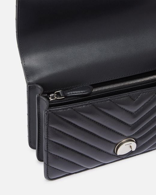 Pinko White Mini Love Bag One Chevron
