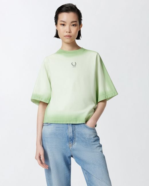 Pinko Green Reimagine By X Patrick Mcdowell Wide T-shirt With Horseshoe