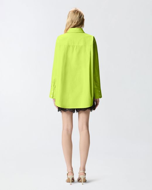 Pinko Yellow Cotton Poplin Shirt