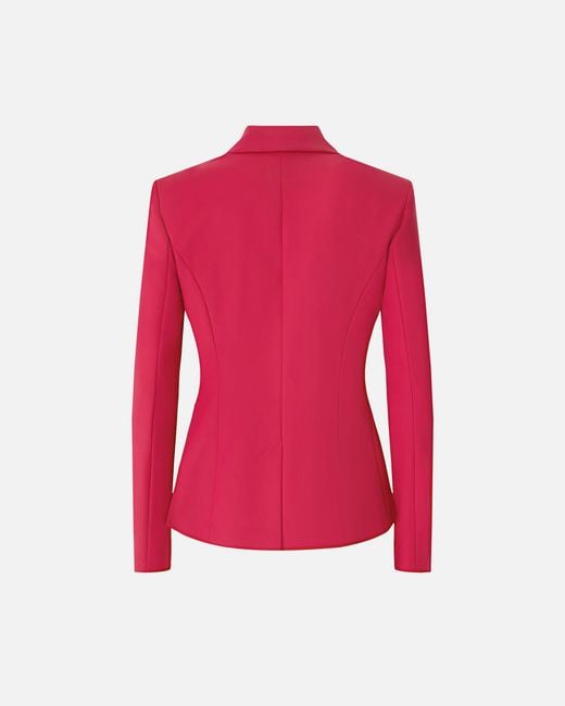 Pinko Red Satin Jacket With Rear Slit