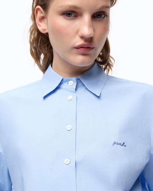 Pinko Blue Boxy Poplin Shirt