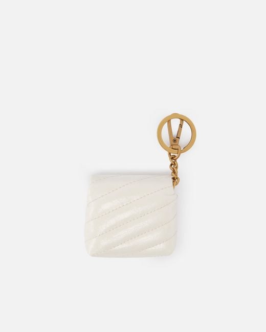 Pinko White Quilted Airpods Case
