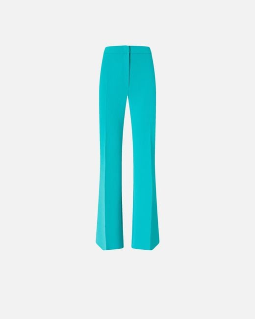 Pinko Blue Trousers With Pressed Pleat Detail