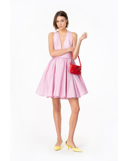 Pinko Pink Mini Taffeta Dress