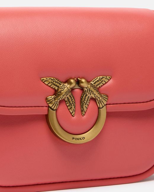 Borsa A Spalla Piccola Squadrata Love Bag Box di Pinko in Red