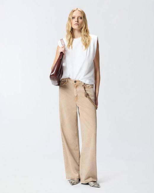 Pinko Natural Jeans With Jewel Cord