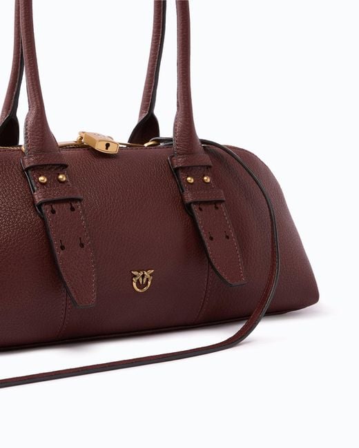Pinko Brown Escape Bag Horizontal Large Shoulder Bag