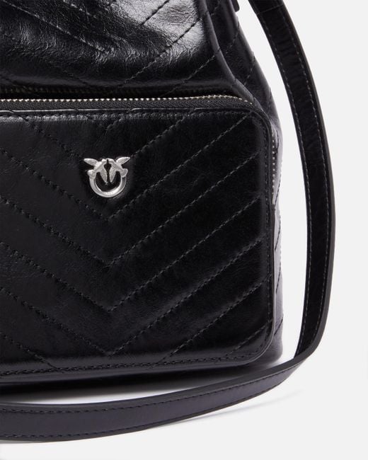 Borsa A Mano Piccola Cargo Bucket Bag di Pinko in Black