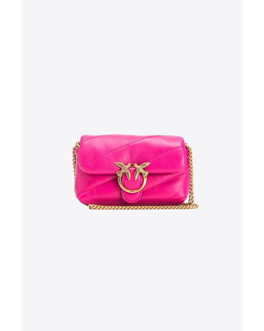 Pinko Pink Micro Love Bag Puff Maxi Quilt