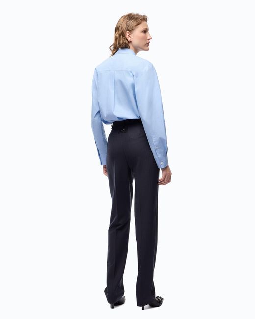 Pinko Blue Boxy Poplin Shirt