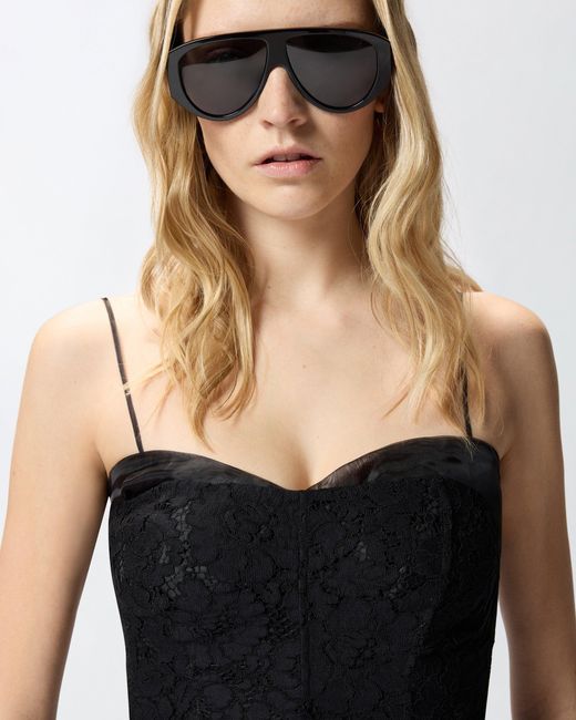 Pinko Black Lace Bustier Top