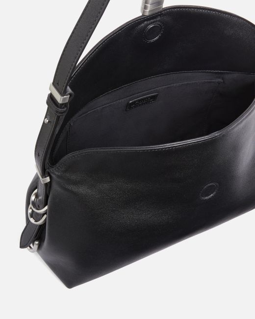 Borsa A Spalla Saddle Bag Baguette Media di Pinko in White