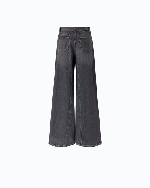 Pinko Blue Flared Jeans With Super Wide Leg