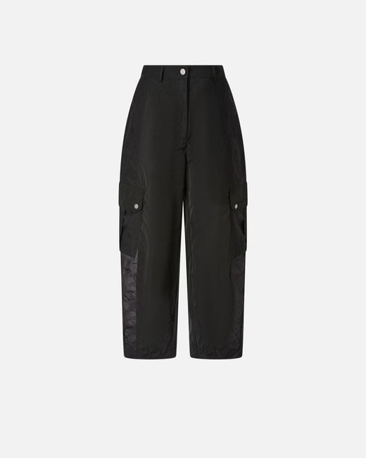 Pinko Black Workwear Trousers With Sheer Inserts