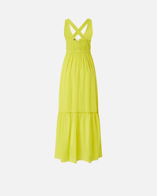 Robe Longue Décolletée Sans Manches En Coton Pinko en coloris Yellow