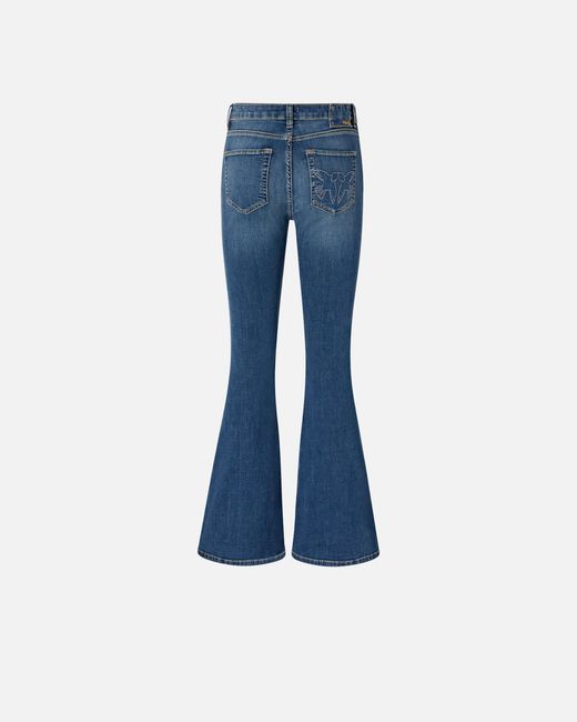 Pinko Blue Flared Stretch Denim Jeans
