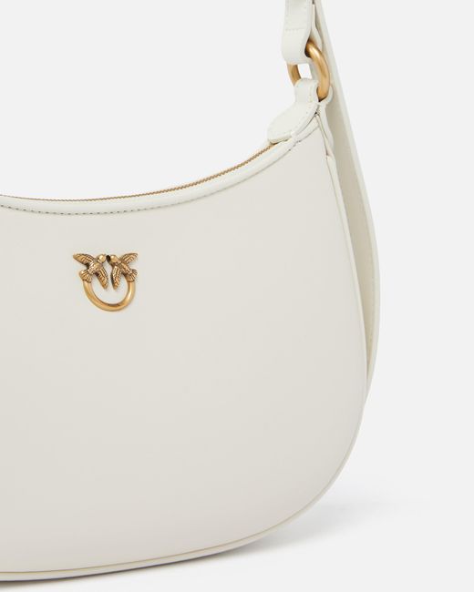 Pinko White Mini Love Bag Half Moon Simply