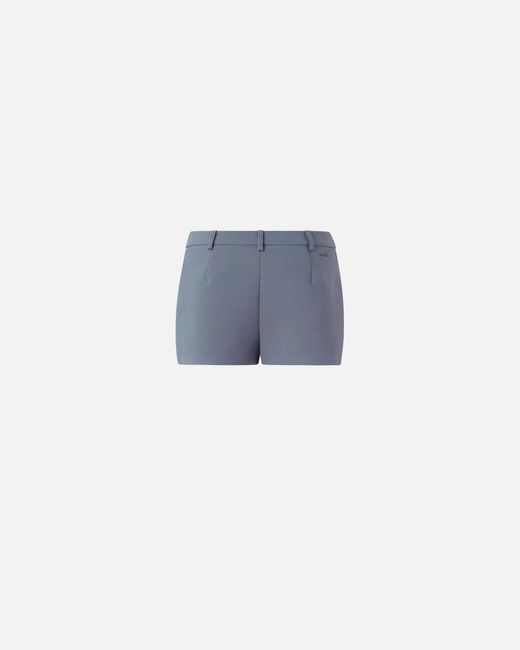 Pinko Blue Shorts With Topstitching