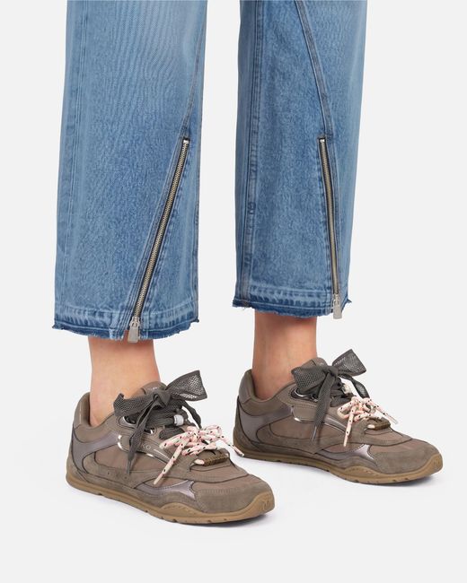 Pinko White Sneakers With Double Laces And Logo Details