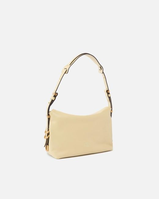 Pinko Natural Saddle Bag Small Leather Shoulder Bag