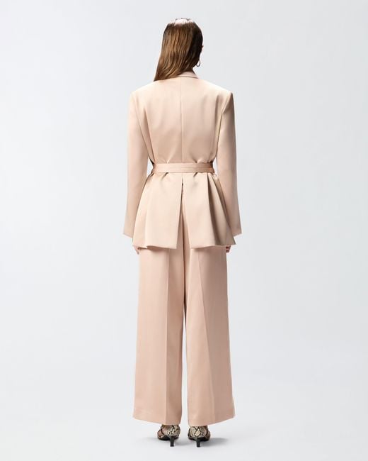 Pinko Pink Satin Jacket With Belt