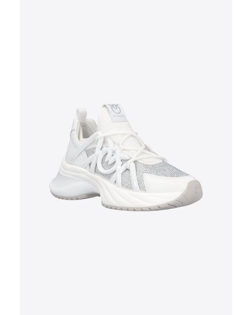 Pinko Slipon Ariel Sneakers With Rhinestones in White Lyst