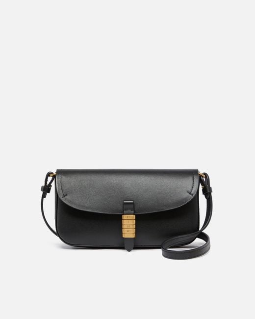 Pinko Black Saddle Flat Medium Shoulder Bag