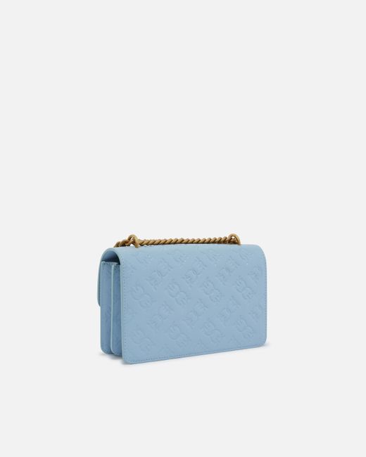 Pinko Blue Love Bag Mini Crossbody Bag With Imprimé Logo