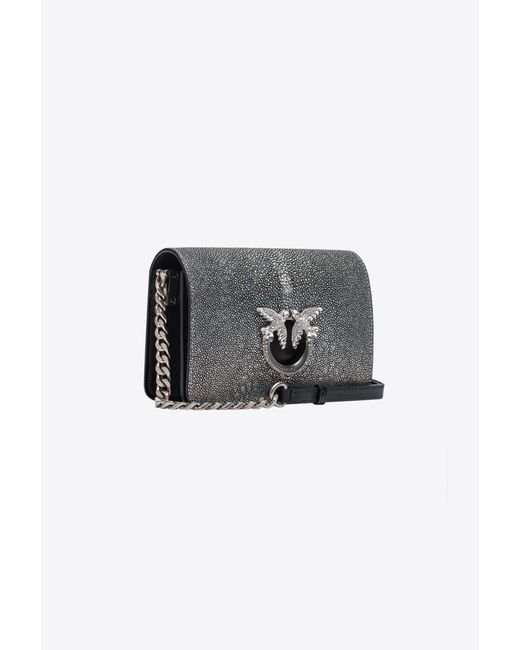 Mini Love Bag Click razza Galleria di Pinko in Gray