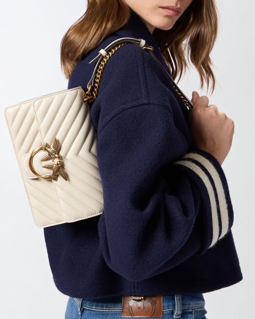 Pinko Natural Mini Love Bag One Chevron