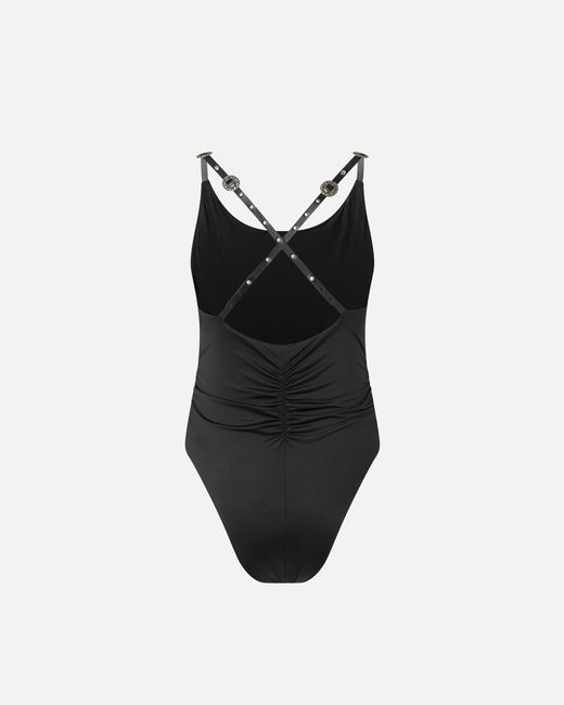 Pinko Black Bodysuit With Crossed Shoulder Straps