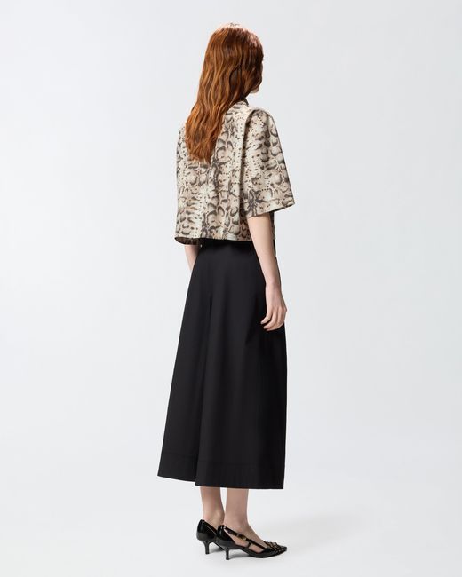 Pinko Black Long Shorts With Love Birds Buckle