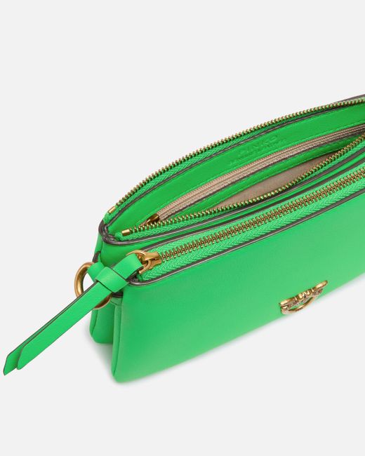 Borsa A Tracolla Mini Double Bag Piccola di Pinko in Green