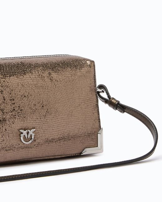 Pinko White Mini Crossbody Boston Bag