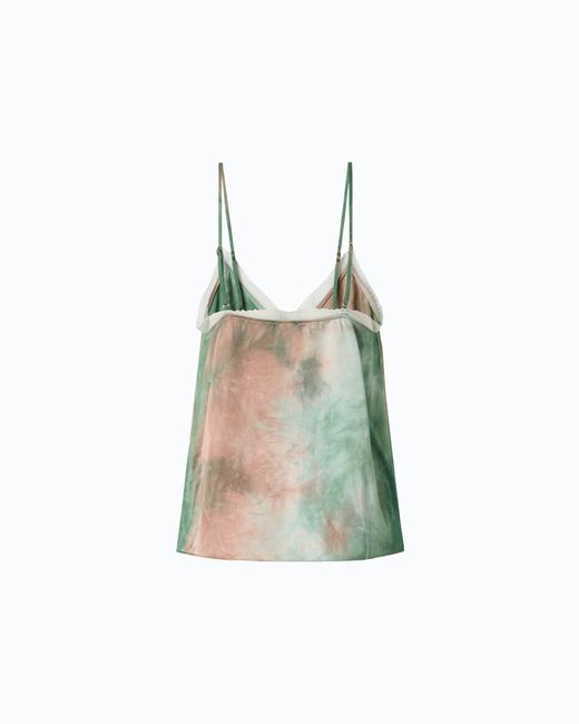 Pinko Green Gradient Satin Top