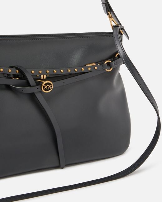 Pinko Black Belt Bag Big Large Shoulder Bag