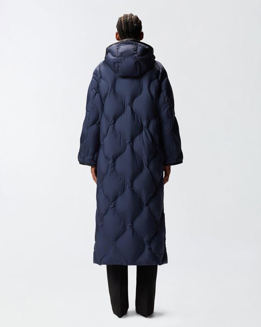 Abrigo Largo Pespunteado Pinko de color Blue