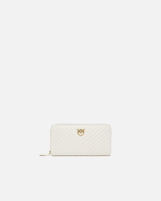 Pinko White Zip-Around Wallet