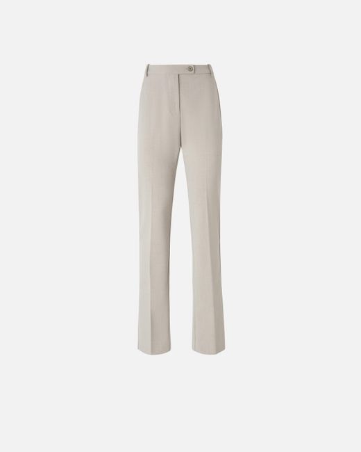 Pinko White Long Trousers With Rear Zip