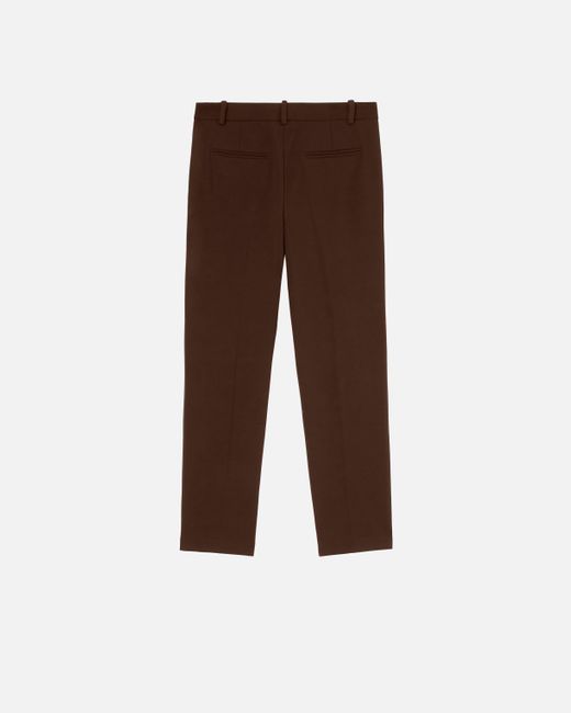 Pinko Brown Technical Fabric Cigarette Trousers, Dark