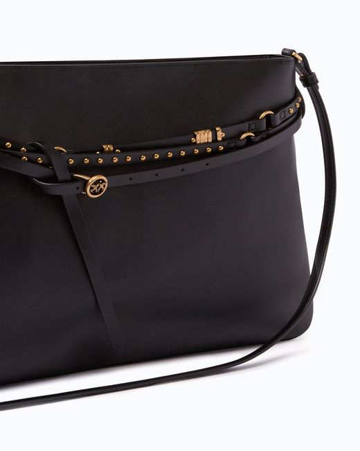 Pinko Black Belt Bag Big Large Shoulder Bag