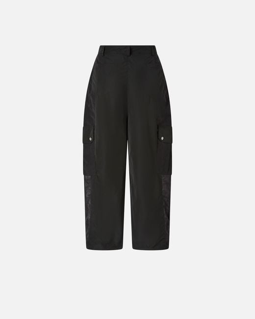 Pinko Black Workwear Trousers With Sheer Inserts