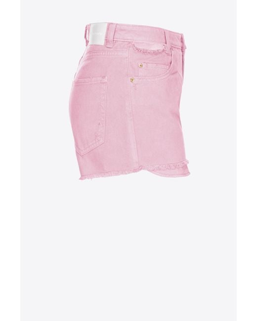 Pinko Pink Cotton Bull Shorts