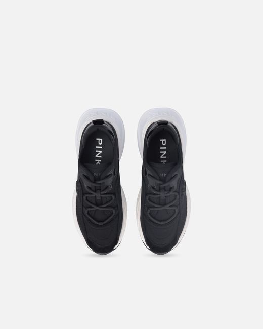 Pinko White Ariel Perforated Sneakers With Bird Logo