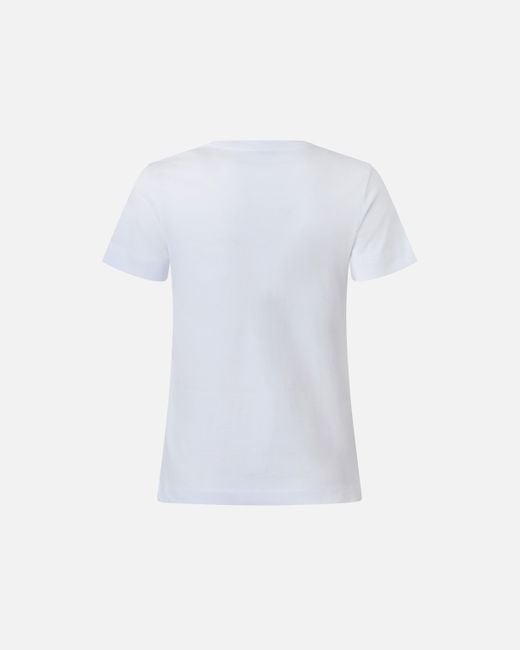 Pinko White T-shirt With Love Birds Embroidery
