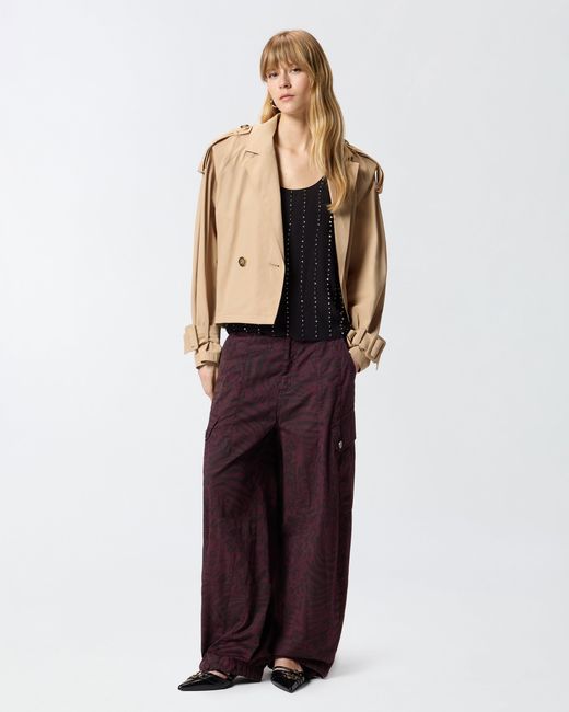 Pinko Black Vest Top With Jewel Stripes